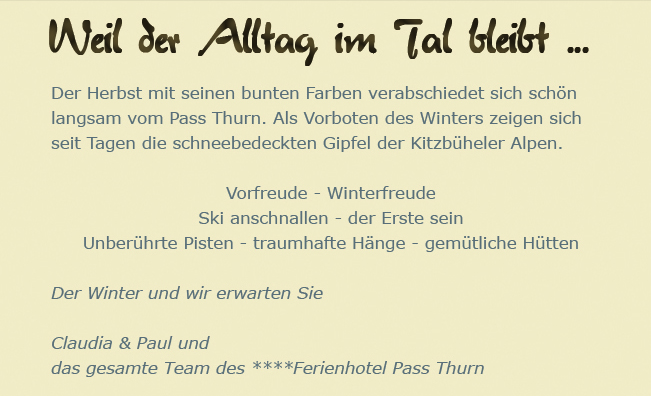 Ferienhotel Pass Thurn